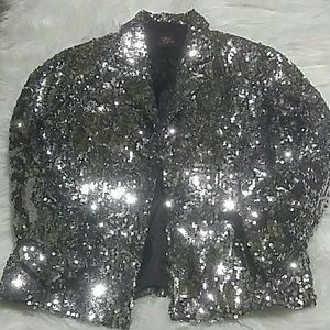 Medium length Sequin Jacket.